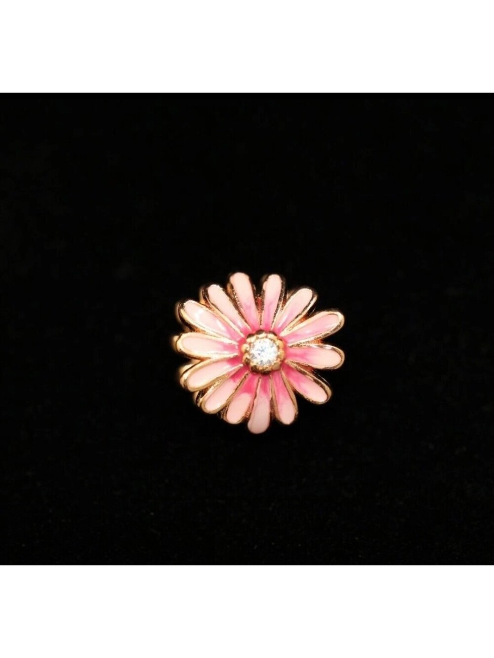 AUTHENTIC Pandora Pink Daisy Flower Charm 788775C01 NEW without tags